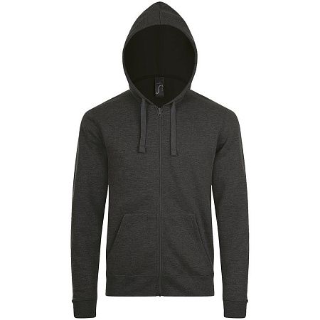 Толстовка унисекс Stone, черный меланж, размер L