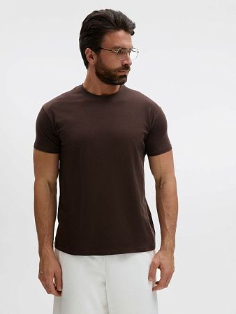 Футболка унисекс Regent 150, темно-коричневая (шоколад), размер L