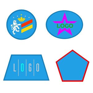 Шеврон из габардина Gabo L, голубой