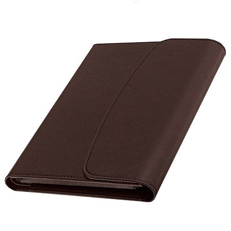 Ежедневник в суперобложке Country Bergamo Synergy A5+, коричневый, недатированный, в твердой обложке. Коричневый срез