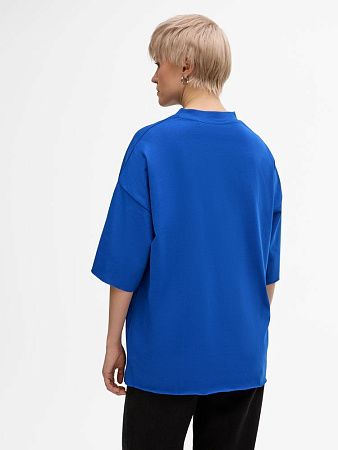 Футболка унисекс оверсайз T1, синяя, размер XL/2XL