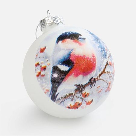 Елочный шар Finery Matt, 10 см, матовый белый