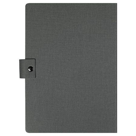 Блокнот А5 Tasmania,  в твердой обложке со стикерами в линейку, серый