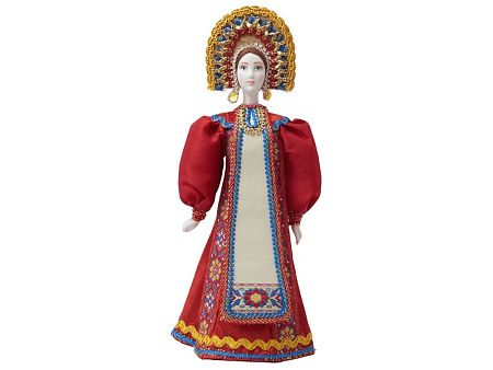 Подарочный набор: кукла фарфоровая, мёд с миксом из орехов