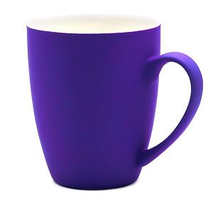 Кружка Elegante, софт-тач, 350мл, темно-синяя