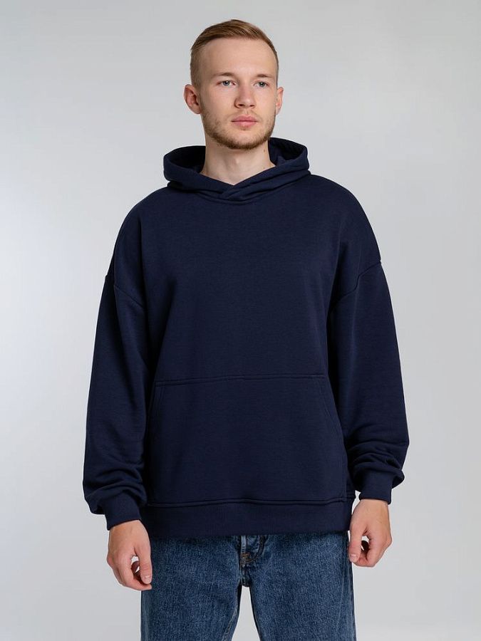 Худи оверсайз Kulonga Comfort, темно-синее, размер XS/S