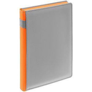 Ежедневник Spain Shall на заказ, недатированный, серый с оранжевым