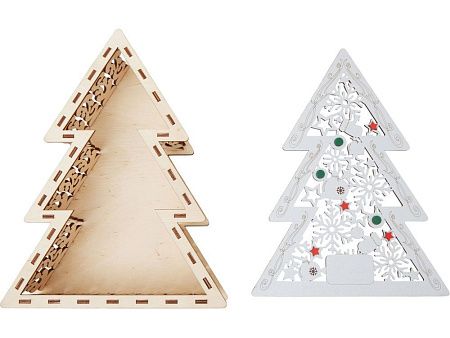 Шкатулка из фанеры в виде елки «Firytale»