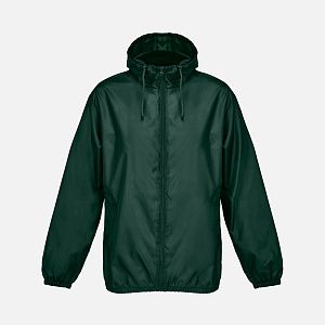 Ветровка унисекс Shield, темно-зеленая, размер XXL