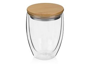 Стакан с двойными стенками и бамбуковой крышкой «Valday»