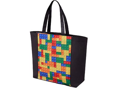 Сумка для шопинга с донной складкой и ручкой из нетканого PET материала