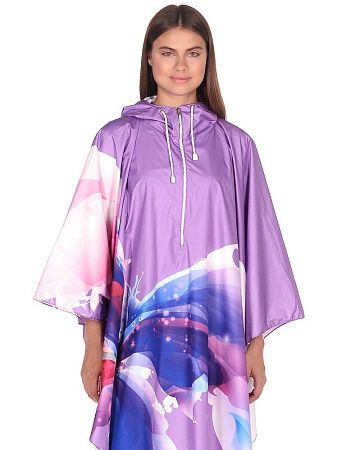 Дождевик-пончо AquaStop взрослый на заказ, разноцветный, единый размер
