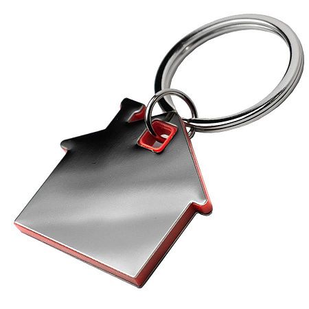 Брелок TONER HAUS; 4,1 x 3,7 x 0,5 см; красный, металл/пластик