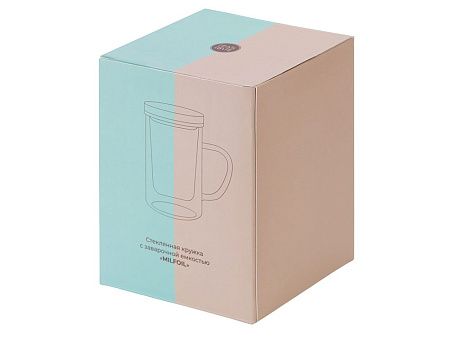 Стеклянная кружка с заварочной емкостью «Milfoil»