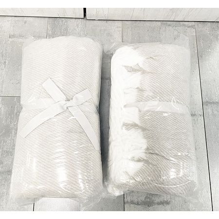 Плед акриловый Super Soft Nature размер 120*160 см, белый, плотность 450гр/м2