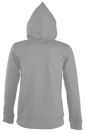 Толстовка женская на молнии с капюшоном Seven Women, серый меланж, размер S