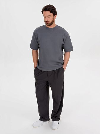 Джемпер с коротким рукавом Siluetti Volumica, серый, размер XS/S