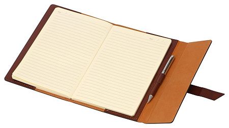 Бизнес-блокнот А5 с клапаном «Fabrizio» с ручкой