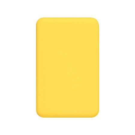 Внешний аккумулятор Ларго PD (Largo PD) 5000mAh с функцией беспроводной зарядки 15W, желтый