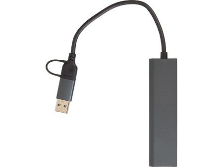 USB-хаб «Command» с коннектором 2-в-1 USB-C и USB-A, 2.0/3.0