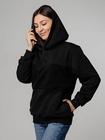 Худи унисекс Patch Catcher со вставкой из липучки, черное, размер S