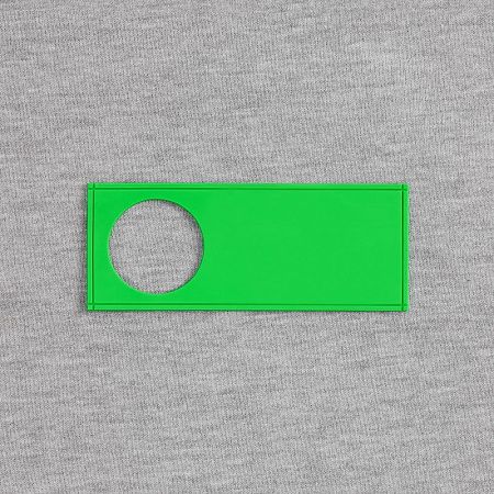 Лейбл из ПВХ с вырубкой «Круг», зеленый неон