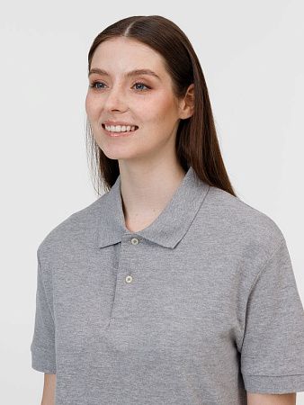 Рубашка поло унисекс Pacific, серый меланж, размер S