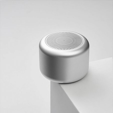 Беспроводная колонка Пэшн (Passion) 80dB 600 mAh (Bluetooth 5.0), серебряная