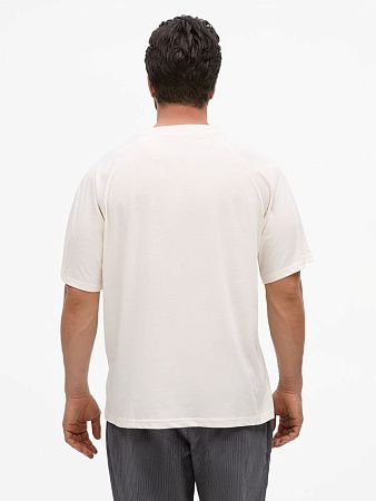 Футболка унисекс оверсайз T2, молочно-белая, размер M/L