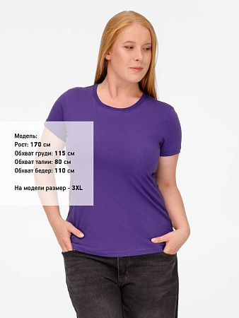 Футболка женская T-bolka Lady, фиолетовая, размер M