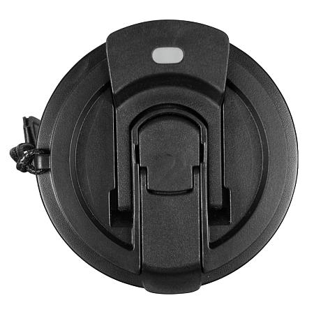 Термокружка Cosmostar металлическая, 550 мл, черная с серебром в тубусе