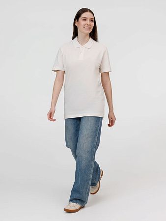 Рубашка поло унисекс Pulse, молочно-белая, размер S