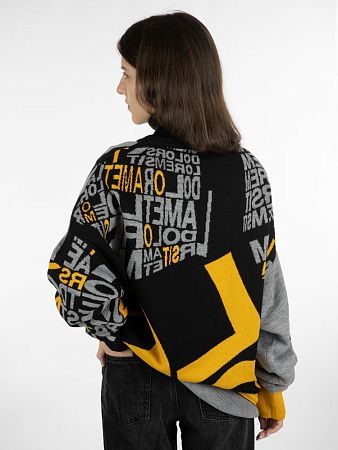 Свитер оверсайз на заказ Tricksy Net, полушерсть, размер L/XL