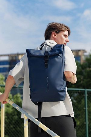 Антикражный водонепроницаемый рюкзак Urban Flap-Top, темно-синий