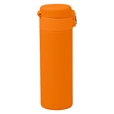 Термобутылка (термос) Kyoto вакуумная, стальная, 440 мл, матовая, оранжевая