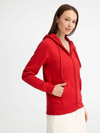 Толстовка женская на молнии с капюшоном Seven Women, красная, размер S