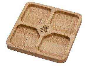 Менажница квадратная «Snacks» с гравировкой