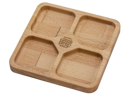 Менажница квадратная «Snacks» с гравировкой