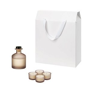 Подарочный набор Sento, Mizu, бежевый (свечи, диффузор)