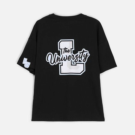 Футболка унисекс оверсайз T3, черная, размер XS/S