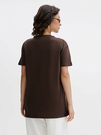 Футболка унисекс Regent 150, темно-коричневая (шоколад), размер L