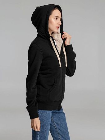 Толстовка унисекс на молнии Sherpa 280, черная, размер S