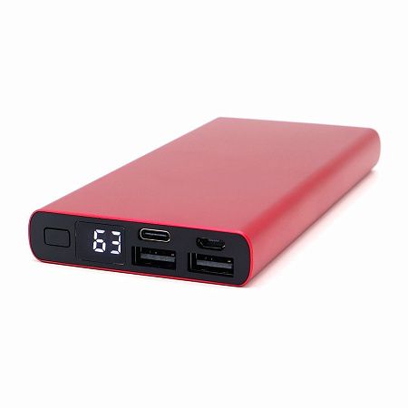 Внешний аккумулятор Höginn в металлическом корпусе, 10000mAh, синий