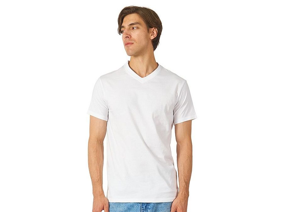 Футболка "Heavy Super Club" мужская с V-образным вырезом под нанесение