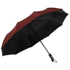 Зонт складной автоматический Forest BERGEN, диаметр 116 см, 10 панелей, с UV защитой без подарочной коробки, бордовый