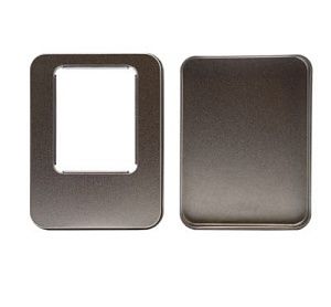 Футляр Verona для флеш накопителя металлический, размер 11,5*8,5 см, серебристый