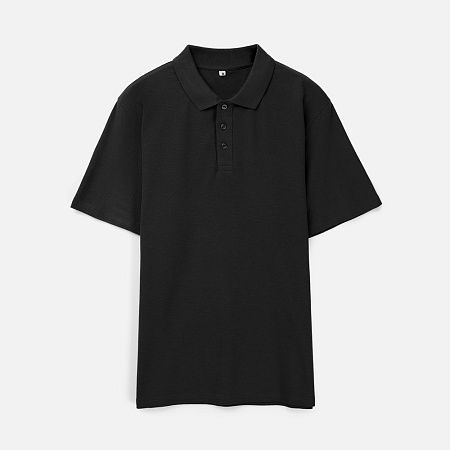 Рубашка поло унисекс Tervise, черная, размер S