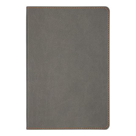 Ежедневник Flexy Latte Color А5, серый с оранжевым срезом и оранжевым форзацем, недатированный, в гибкой обложке