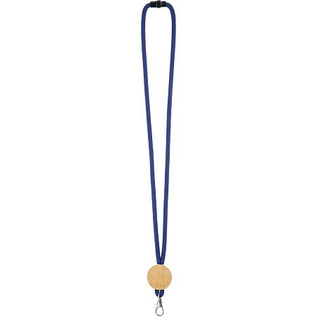 Шнурок для бейджа Tube Wood, синий