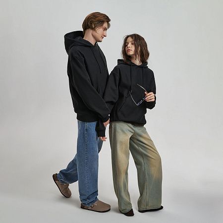 Худи релакс унисекс Адвенче (Adventure), черный, размер 3XL/4XL